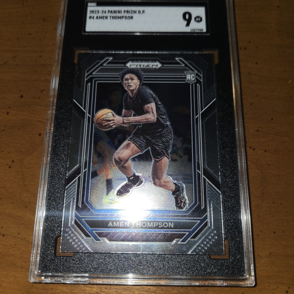 Amen Thompson - Grade SGC9 2023-24 Panini Prizm Basketball Card Houston Rockets